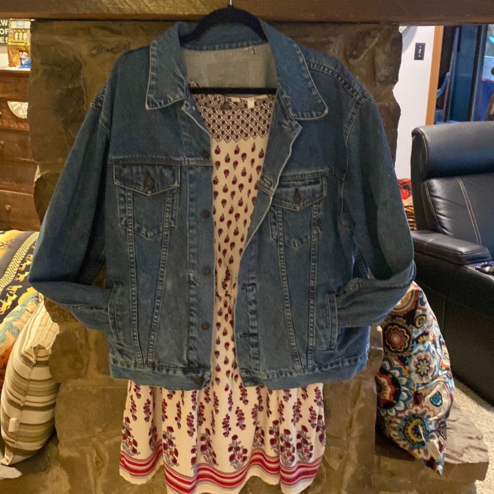 GAP Jean Jacket & summer dress.Extended Sizes!
